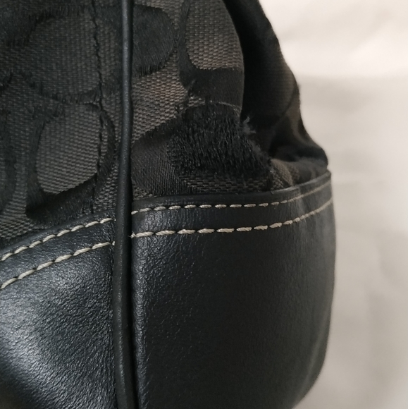 Coach Hampton Signature Black Canvas Satchel Handbag Shoulder bag - Picture 3 of 17